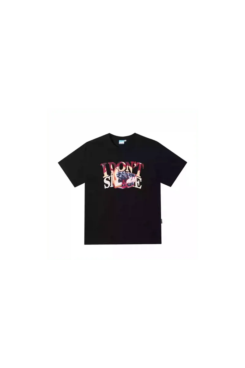 Black IDontSmoke Street Picnic Series Tee with bold graphic print on front