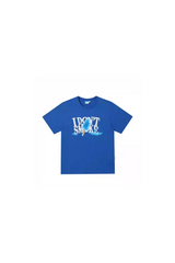 Blue IDontSmoke Street Picnic Series Tee with graphic text design on front by IDontSmoke