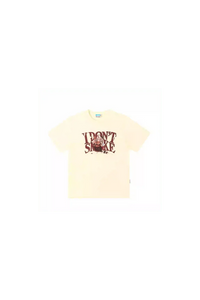 IDontSmoke Street Picnic Series Tee in cream with bold brown graphic text and design on front