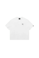 Back view of the Dangerous People Maple Leaf Embroidery Tee in white with a stylish design