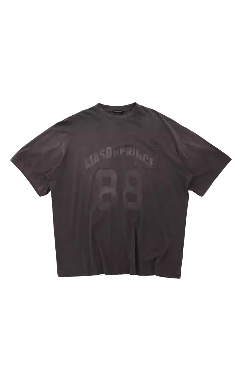 Masonprince 88 t-shirt in dark gray with bold front print and relaxed fit