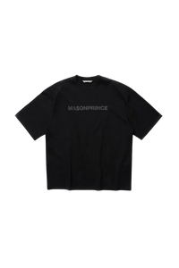 Masonprince Basic Logo Tee in black featuring a minimalist design and comfortable fit