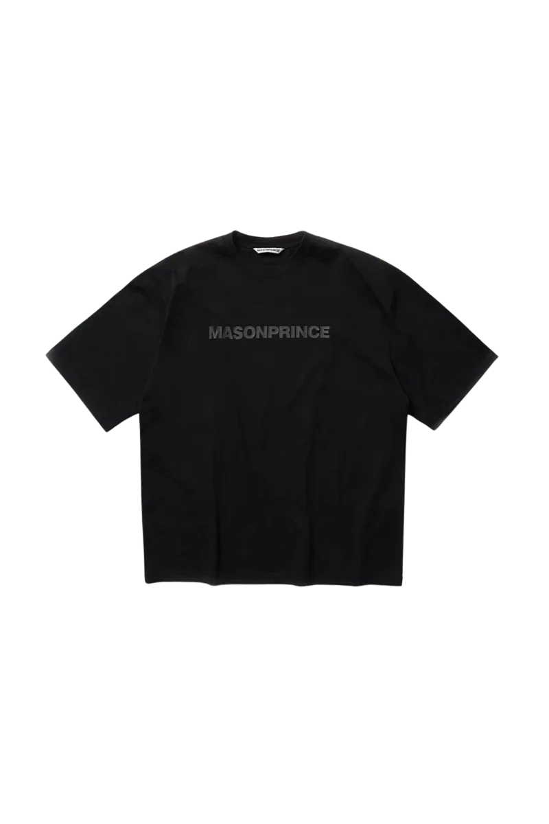 Masonprince Basic Logo Tee in black featuring a minimalist design and comfortable fit