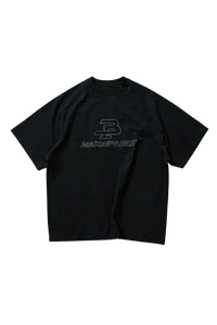 Masonprince BB Embroidered Logo Tee in black with a casual fit and stylish design