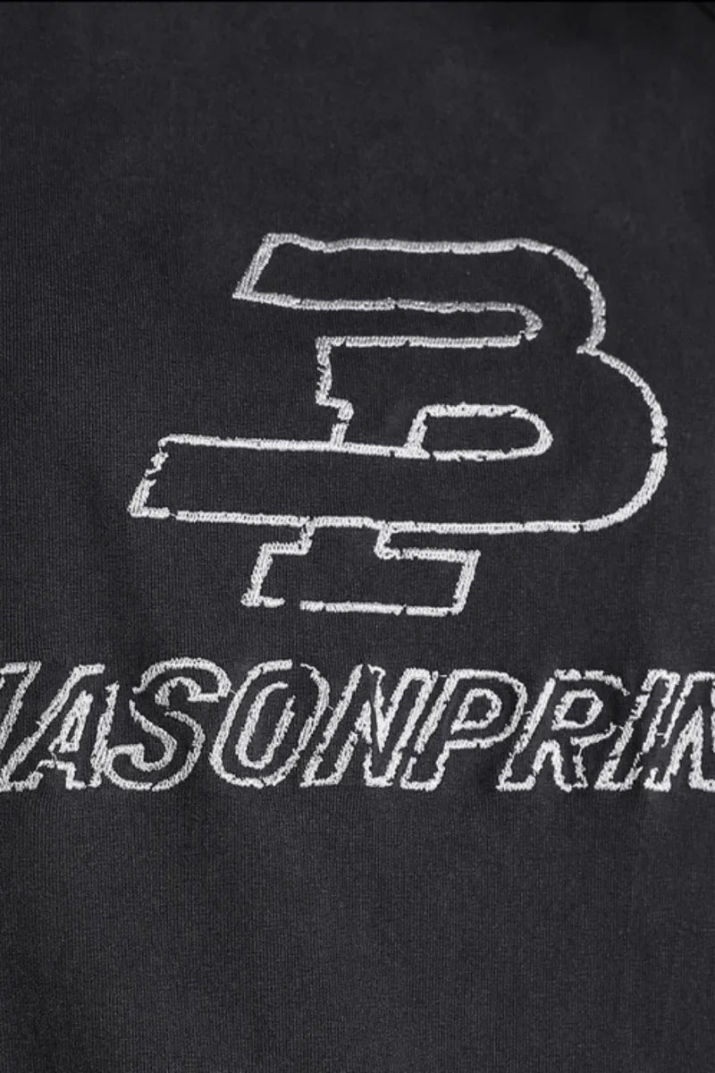 Masonprince BB Embroidered Logo Tee featuring bold logo design for a stylish streetwear look