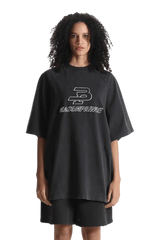 Masonprince BB Embroidered Logo Tee in black with oversized fit and stylish design