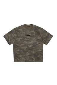 Masonprince camouflage tee with green and brown camo pattern and short sleeves