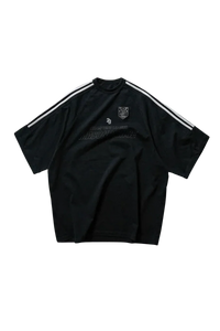 Masonprince Champion League Tee in black with sporty stripes and logo detailing