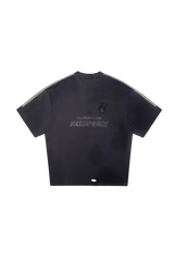 Black Masonprince Champion League Tee with reflective shoulder stripes and front logo print