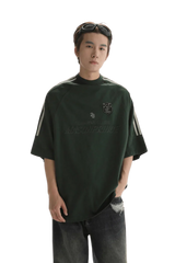 Masonprince Champion League Tee in dark green with sporty design and embroidered logo