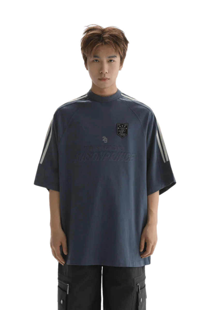 Masonprince Champion League Tee in navy featuring a unique design and relaxed fit for casual wear