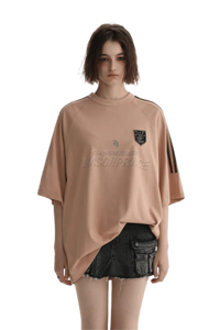 Masonprince Champion League Tee in soft peach with logo detail and relaxed fit for casual wear