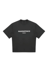 Masonprince Faded Logo Tee in black with a relaxed unisex fit for casual style