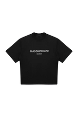 Masonprince Faded Logo Tee in black with a minimalist design for a stylish unisex look
