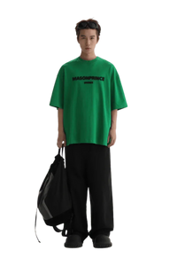 Masonprince Faded Logo Tee in green with oversized fit for casual style and comfort