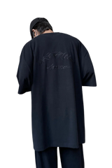 Masonprince Home Embroidery Tee in black featuring unique back embroidery design