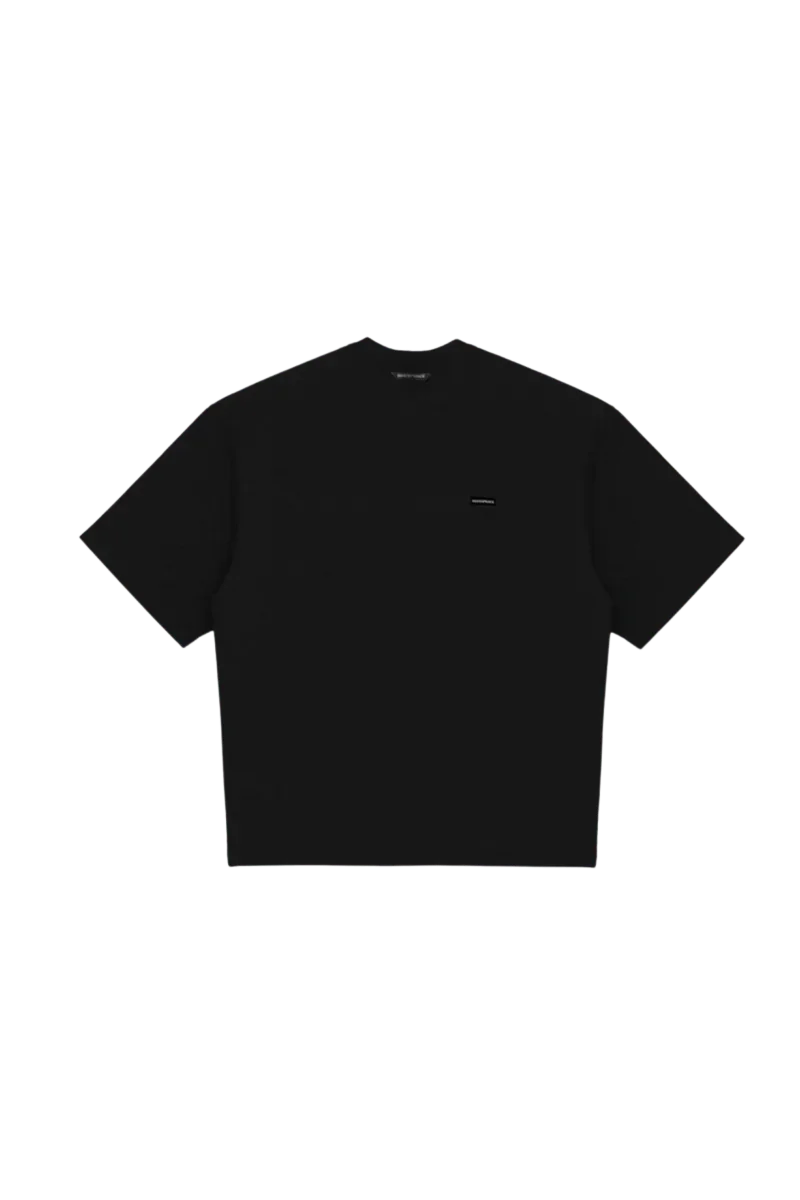 Black Masonprince Sorona logo tee with short sleeves and minimalist front design