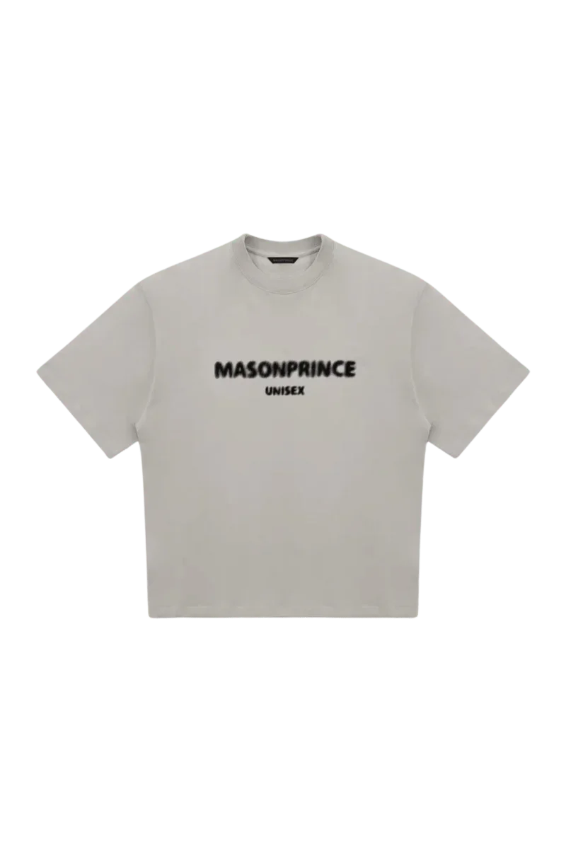 Masonprince Special Edition Faded Logo Tee in light gray with a relaxed fit for unisex wear