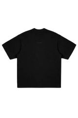 Black Masonprince Spokesman tee with short sleeves and minimalistic design on a solid background
