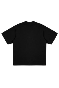 Black Masonprince Spokesman tee with short sleeves and minimalistic design on a solid background