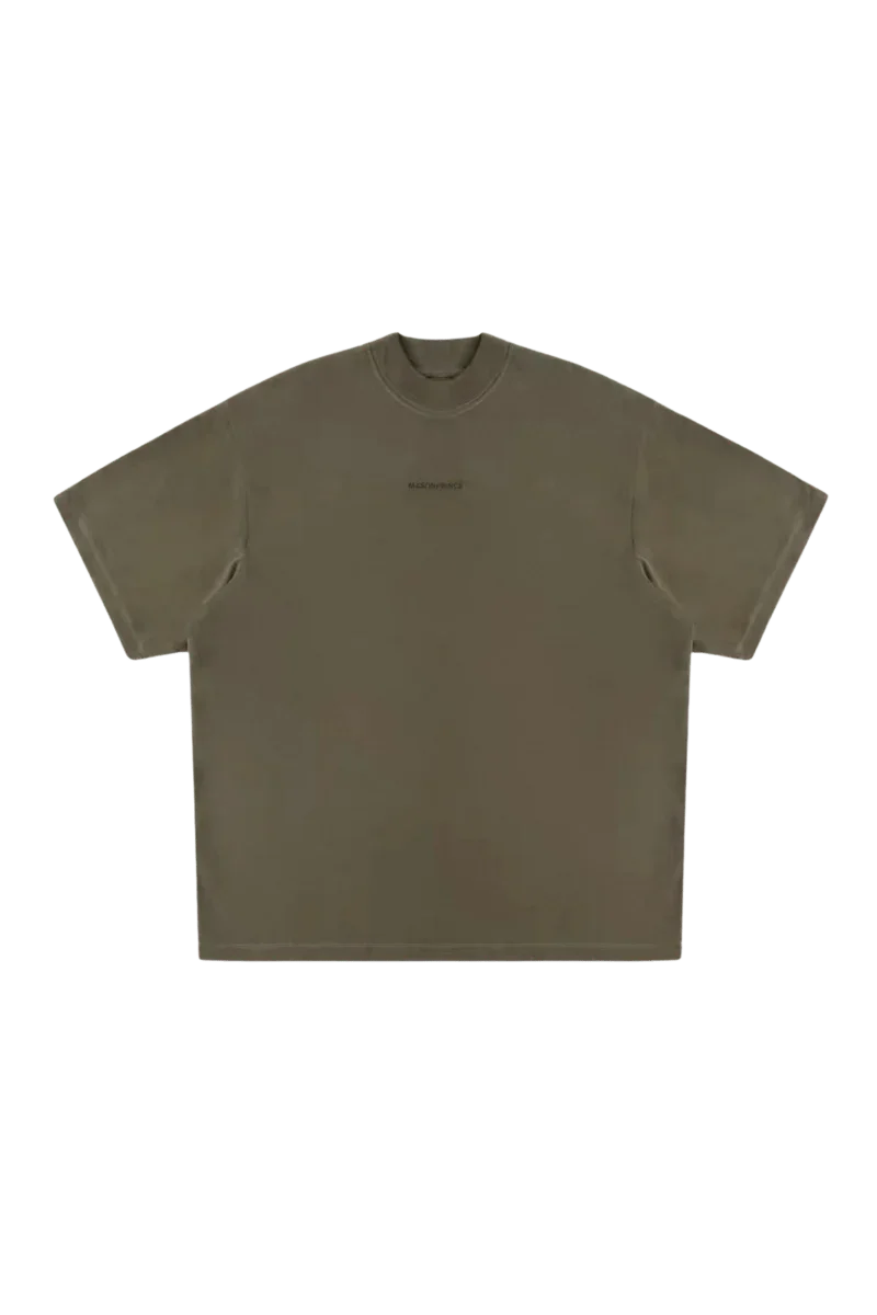 Masonprince Spokesman tee in olive green with oversized fit and short sleeves