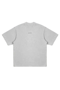 Gray Masonprince Spokesman tee with a minimalist design and small text logo on the back