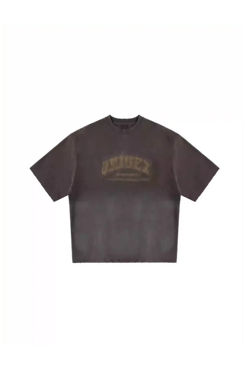 Masonprince unisex logo tee in dark color with faded front graphic print