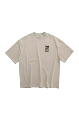 Masonprince WashTag Tee in beige with a visible wash tag detail on the chest pocket area