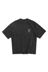 Black Masonprince WashTag Tee with short sleeves and small front label on chest