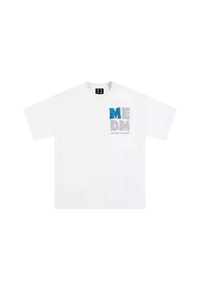 Mr Enjoy Da Money MEDM Badge Tee in white featuring bold graphic design on the chest