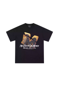 MEDM Big M Cookie Tee from Mr Enjoy Da Money in black with bold graphic design