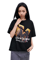 Stylish MEDM Big M Cookie Tee in black featuring a bold graphic design for a trendy look
