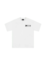 Mr Enjoy Da Money MEDM Building Colour Block Tee in white with bold logo detail