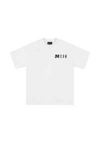 Mr Enjoy Da Money MEDM Building Colour Block Tee in white with bold logo detail