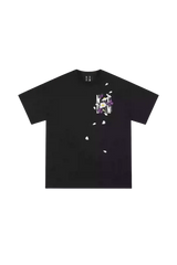 Black MEDM Falling Petals Embroidery Tee by Mr Enjoy Da Money with floral and petal design on front