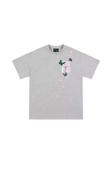 Gray MEDM Falling Petals Embroidery Tee by Mr Enjoy Da Money with butterfly and petal detailing
