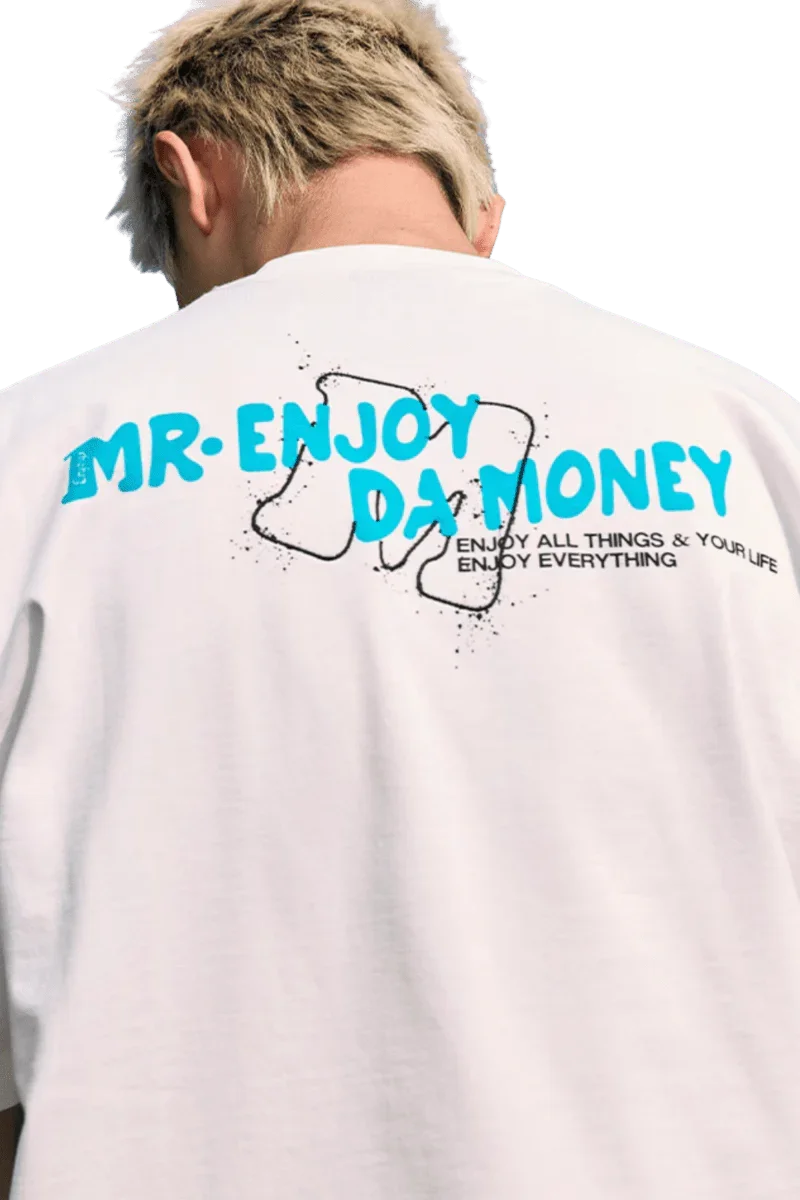 MEDM Large M WireFrame Embroidery Tee from Mr Enjoy Da Money featuring a unique graphic design