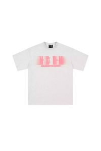 MEDM Phantom Contrast Tee white short sleeve shirt with pink graphic print by Mr Enjoy Da Money
