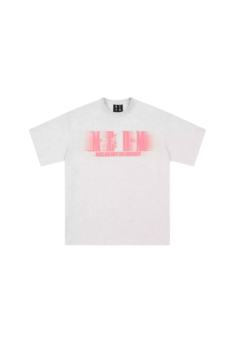 MEDM Phantom Contrast Tee white short sleeve shirt with pink graphic print by Mr Enjoy Da Money