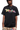 Medm SS24 Flower Patch Embroidery Tee in Black with Colorful Logo Design