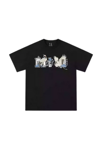 MEDM SS24 Phoenix Embroidery Tee featuring a striking design with embroidered graphics on a black shirt