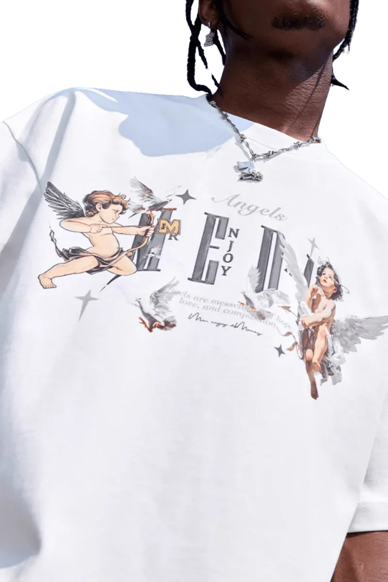 MEDM SS24 Retro Metallic Angel Tee - Clothing | ShaLaoBan