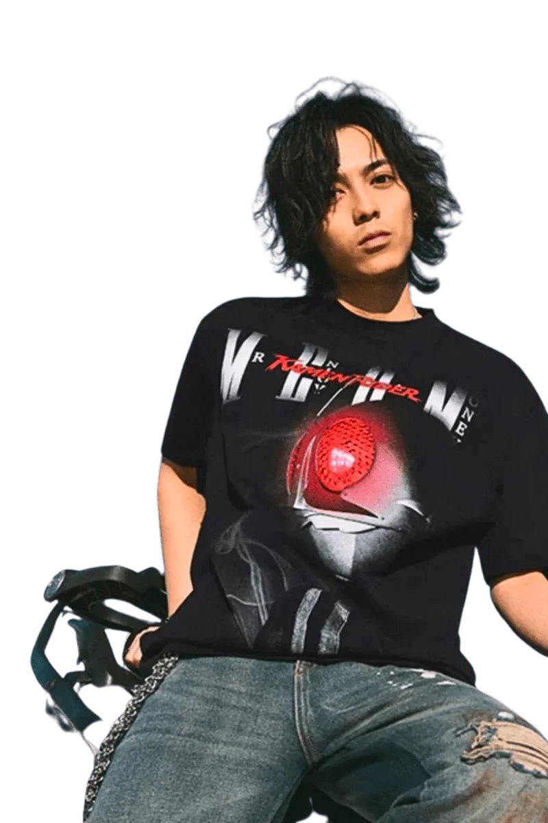 MEDM SS24 x Karmen Rider Tee featuring a bold graphic design, ideal for stylish casual wear