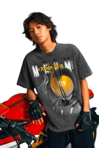 MEDM SS24 x Karmen Rider Tee featuring a sleek design and a bold graphic print