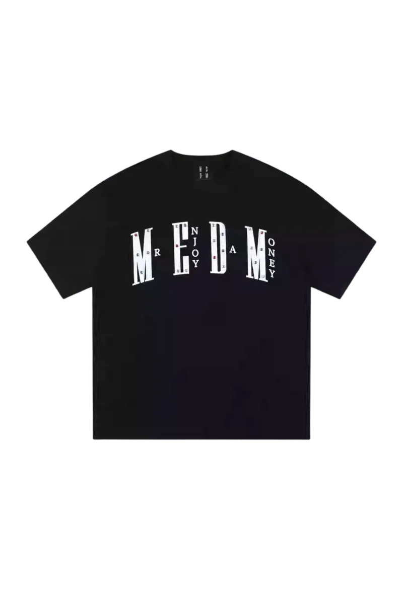 Mr Enjoy Da Money MEDM SS25 Basic Gem Series Tee in black with unique graphic design