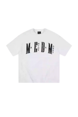 MEDM SS25 Basic Gem Series Tee in White Featuring Bold Mr Enjoy Da Money Print Design