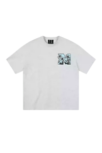 Mr Enjoy Da Money MEDM SS25 Big M Daisy Print Tee in white with a colorful M logo design