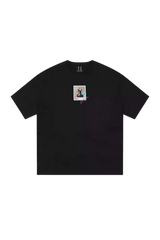 MEDM SS25 Dog Polaroid Tee in black featuring a colorful graphic on the chest