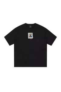 MEDM SS25 Dog Polaroid Tee in black featuring a colorful graphic on the chest
