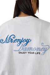 MEDM SS25 Four Color Velvet Embossed Tee showcasing a stylish back design with brand logo